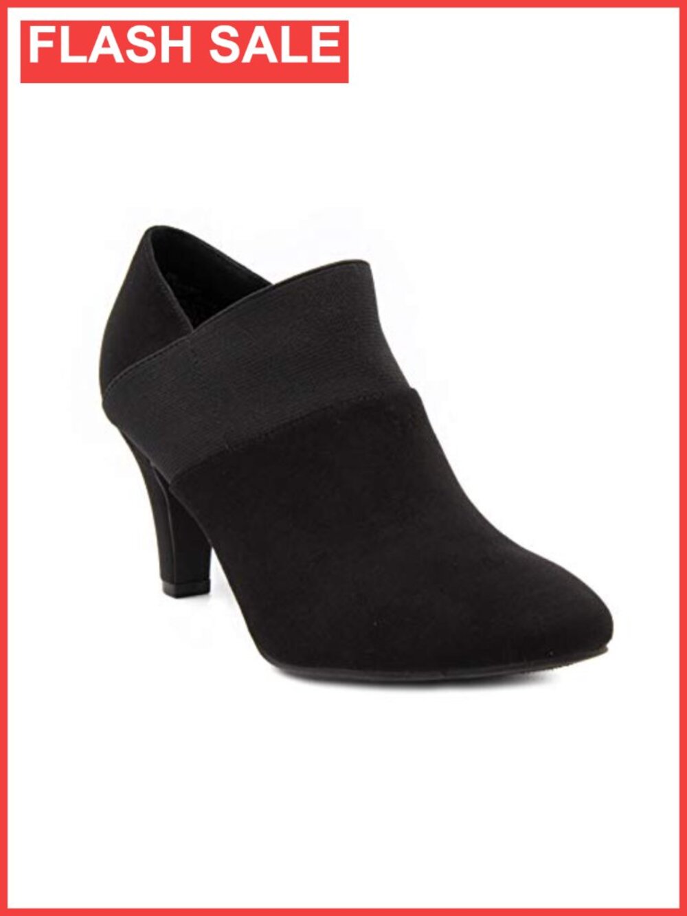 Faux Suede Ankle Booties Cone Heel Cushioned Comfort Casual